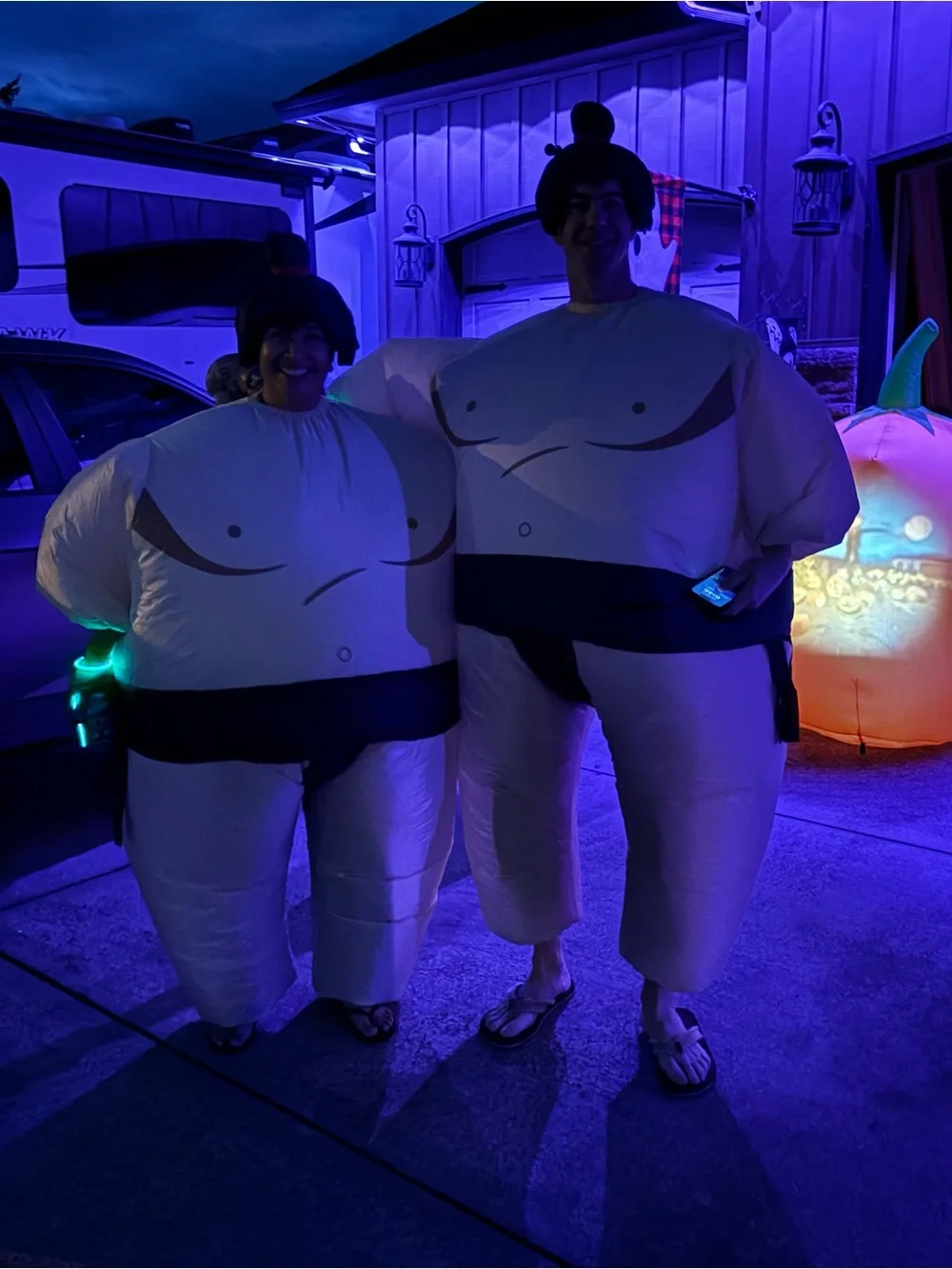 Spirit Sumo Wrestler Inflatable Costume - White